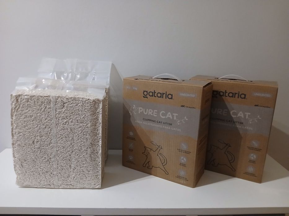 Areia aglomerante para gatos