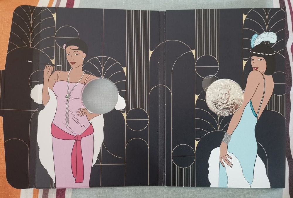 Moeda 10€ prata Joséphine Baker