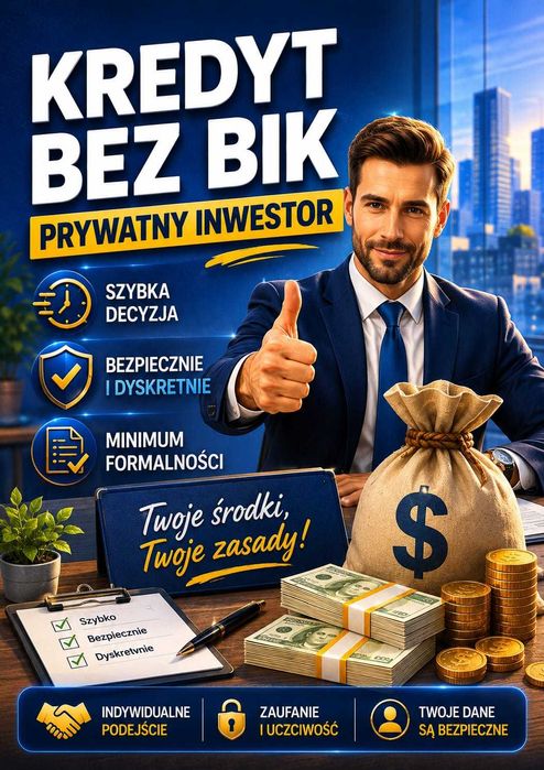 Pożyczki prywatne, kredyty bez BIK i KRD, z komornikiem, decyzja online!