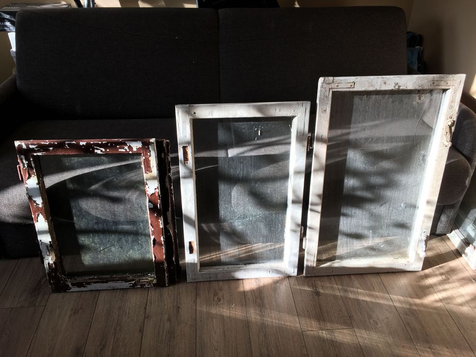 Drewniana rama okienna boho retro prowansalski home