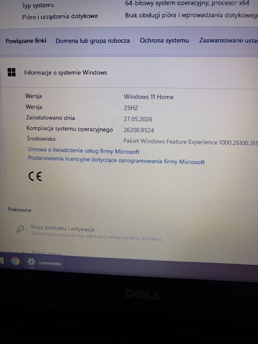 Laptop Dell  Ispiron 15 dysk SSD  ,8 GB  RAM , Intel Core i3 super stan