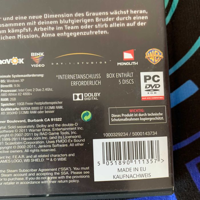 PC ПК Ліцензайна гра FEAR Trilogy, Borderlands,Battlefront II та інші