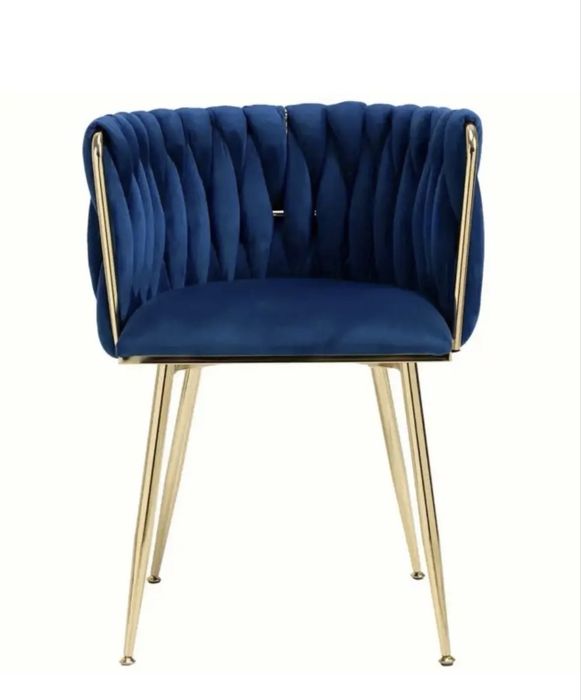 Крісло трендове стілець велюр плетіння