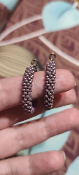 Браслет и серьги из бисера