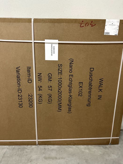 Divisória Duche - Walk-In 10mm Nano vidro transparente (NOVO)