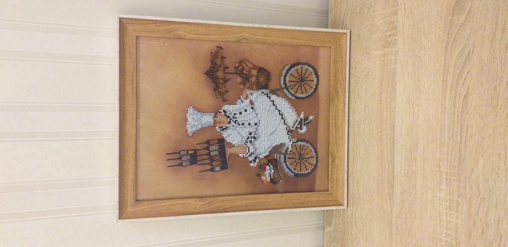 Картина вышитая бисером Повар