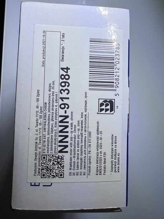Bateria umywalkowa: Deante Antczak