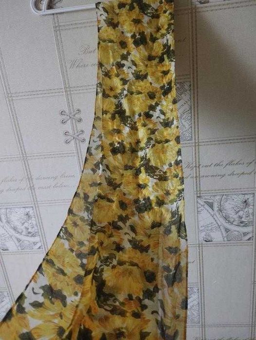 L.k.bennett silk шелковый шарф шарфик шейный платок 100% шелк бохо coachelа must have