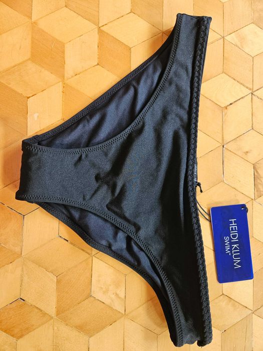 Dół od bikini Heidi Klum czarny nowy- czarne majtki kąpielowe damskie 38