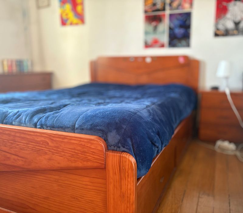 Quarto casal completo com colchão