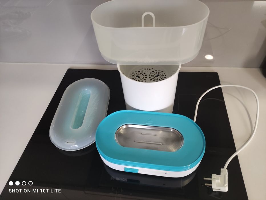 Esterilizador de biberões+ 6 biberões + escorredor, tudo da Philips Av