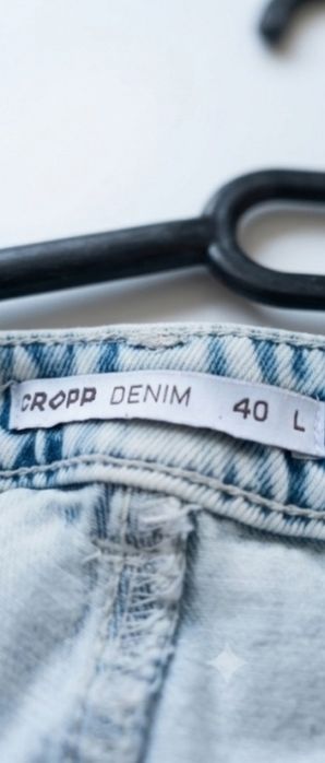 Широкі джинси-карго Cropp Denim Y2K / Світлі джинси палаццо з кишенями / розмір 40 (L)