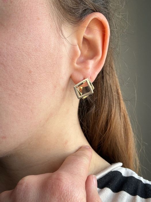 Złote kolczyki z prawdziwego złota próby 585, 14 karatowe