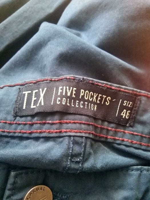 Granatowe spodnie męskie, TEX, rozmiar 46
