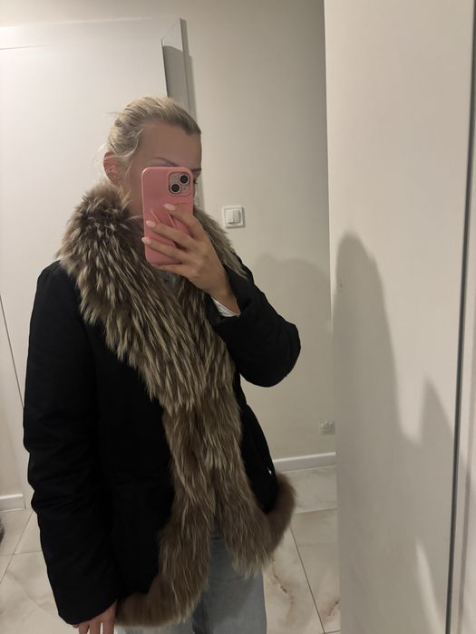 Kurta zimowa z futrem marella rozmiar 40