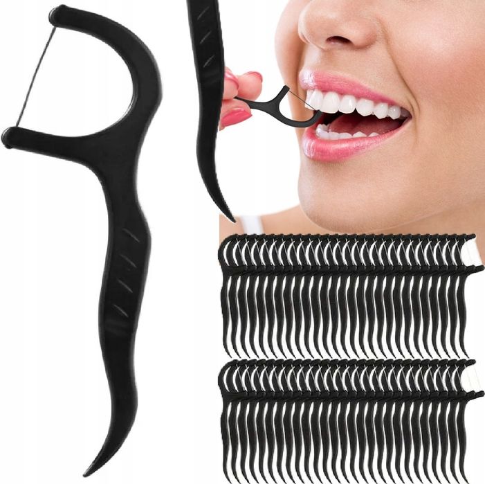 Wykałaczki Dentystyczne Do Zębów 50 Sztuk Z Nicą Dentystyczną