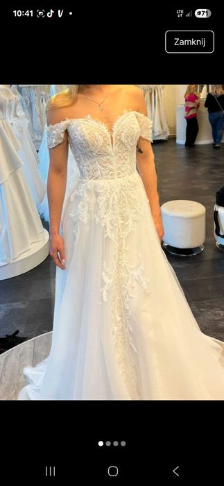 Sukienka ślubna z koronką