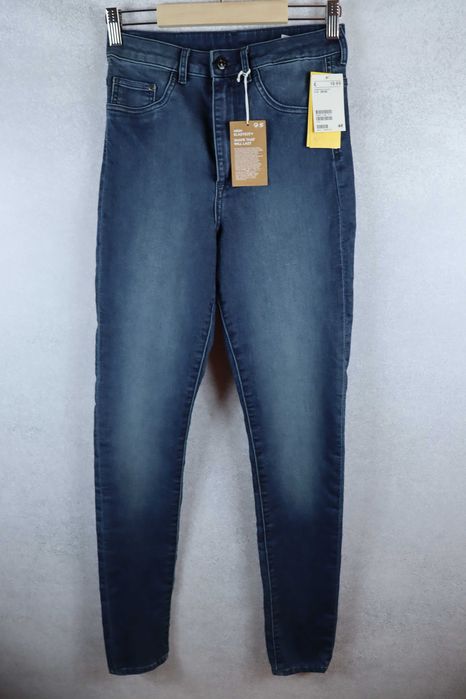 H&M nowe damskie jeansy jegginsy skinny fit spodnie jeans rurki z wysokim stanem high waist stretch W29 L32 EU XS 34