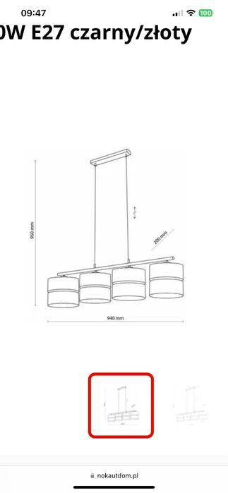 Lampa wisząca Hilton