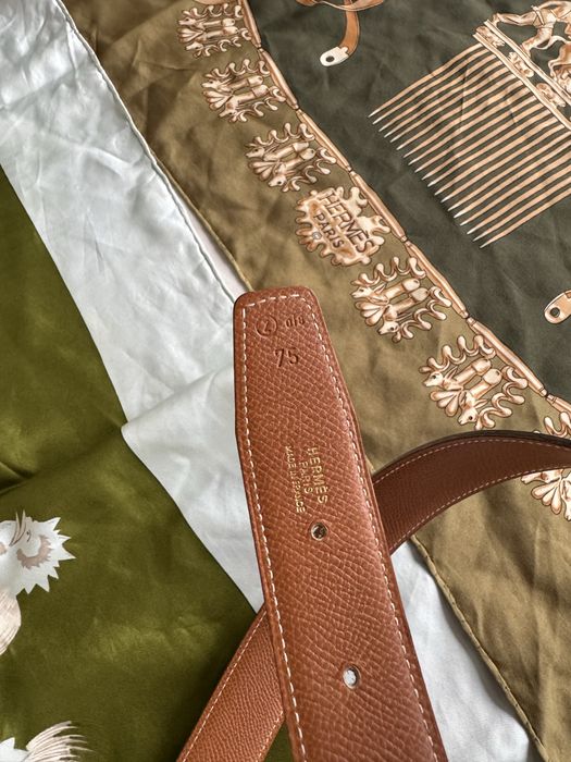 Hermès belt vintage metal and leather