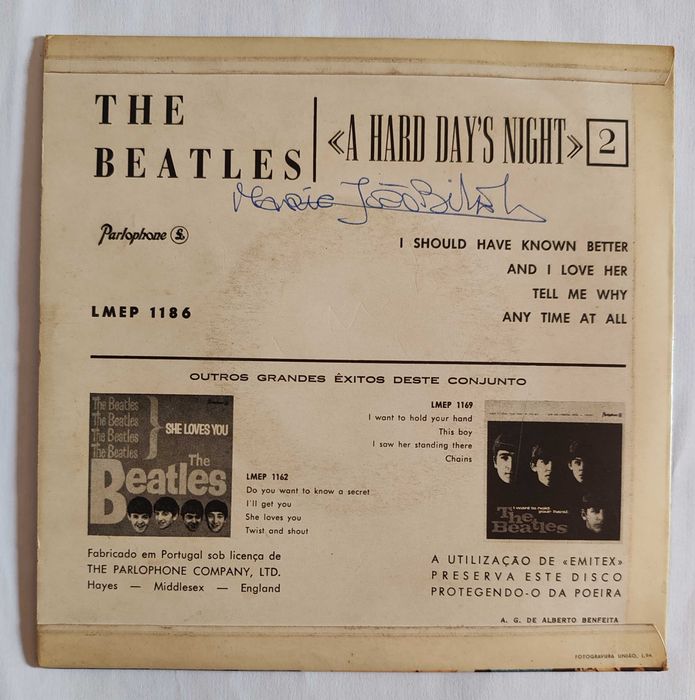 6 EP's de The Beatles. Edições portuguesas e uma francesa.
