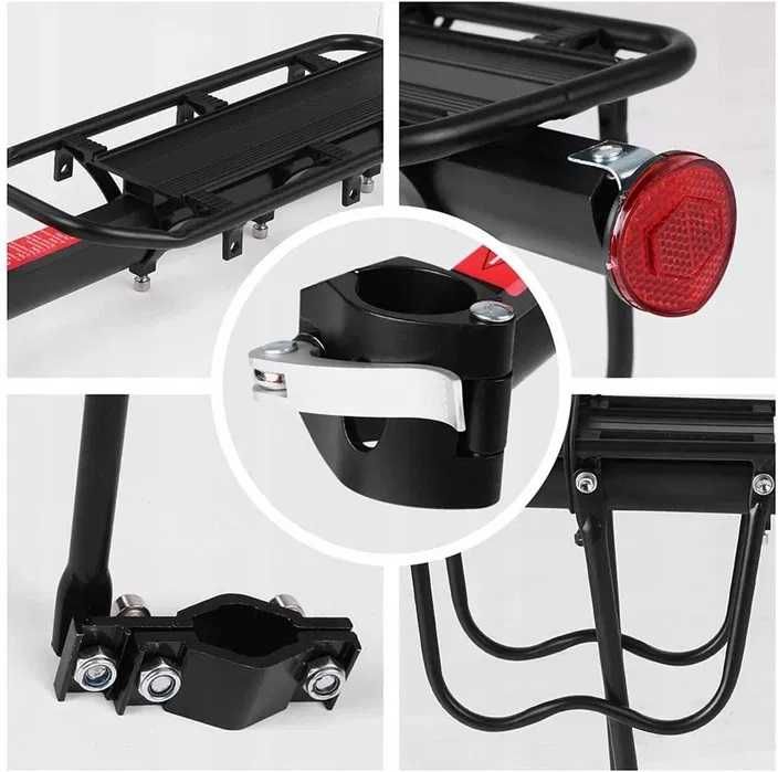 Bagażnik do Roweru Uniwersalny Bagażnik Tylny Rowerowy Na Rower 50 kg