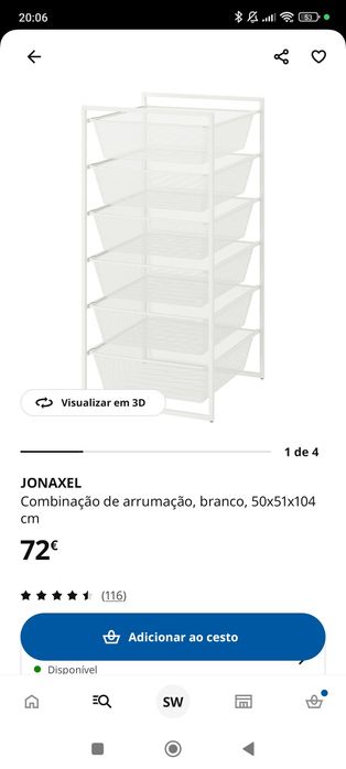Ikea Jonaxel sistema arrumação
