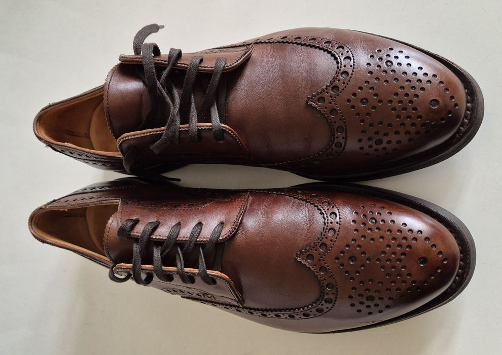 5500 zł w salonie ED MEIER MUNCHEN roz. 91/2  43.5 brogue derby SKÓRA