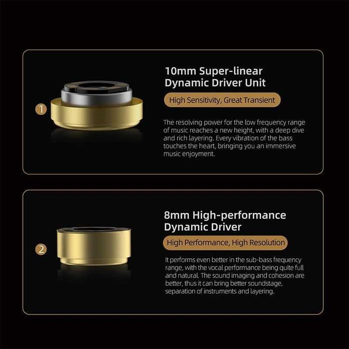 ‼️ KZ ZA12 (Tuning version, mic) - гибридные IEM's наушники (2DD+4BA)