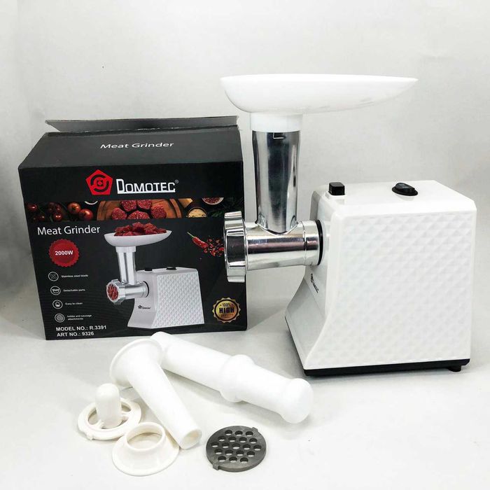 Компактная электро мясорубка Domotec с реверсом. Для мясников!