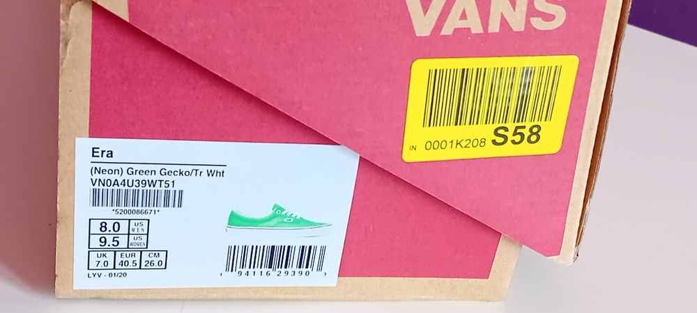 Vans neonowe trampki 40,5
