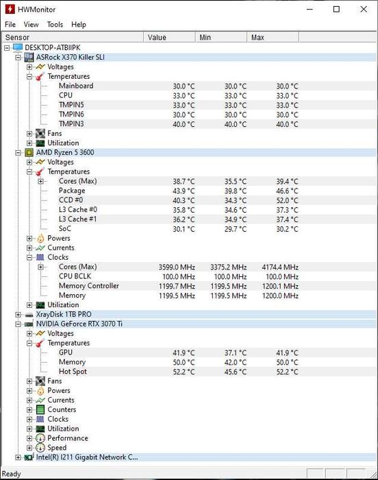 Komputer Gamingowy r5 3600/RTX 3070ti/16GB/1TB