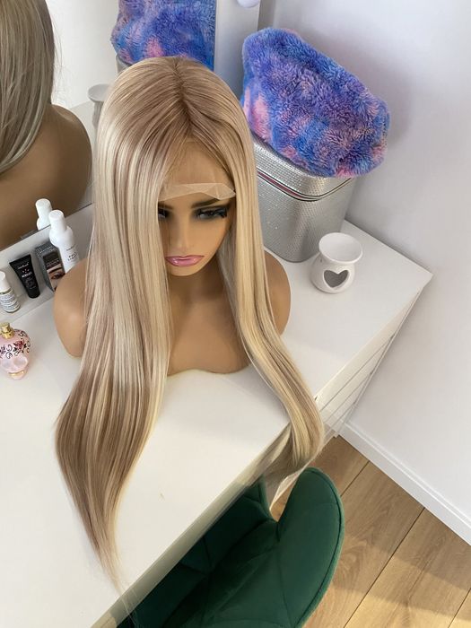 Peruka lace front blond baleyage