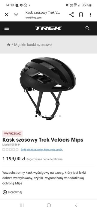 Nowy kask Trek Velocis, rozmiar L