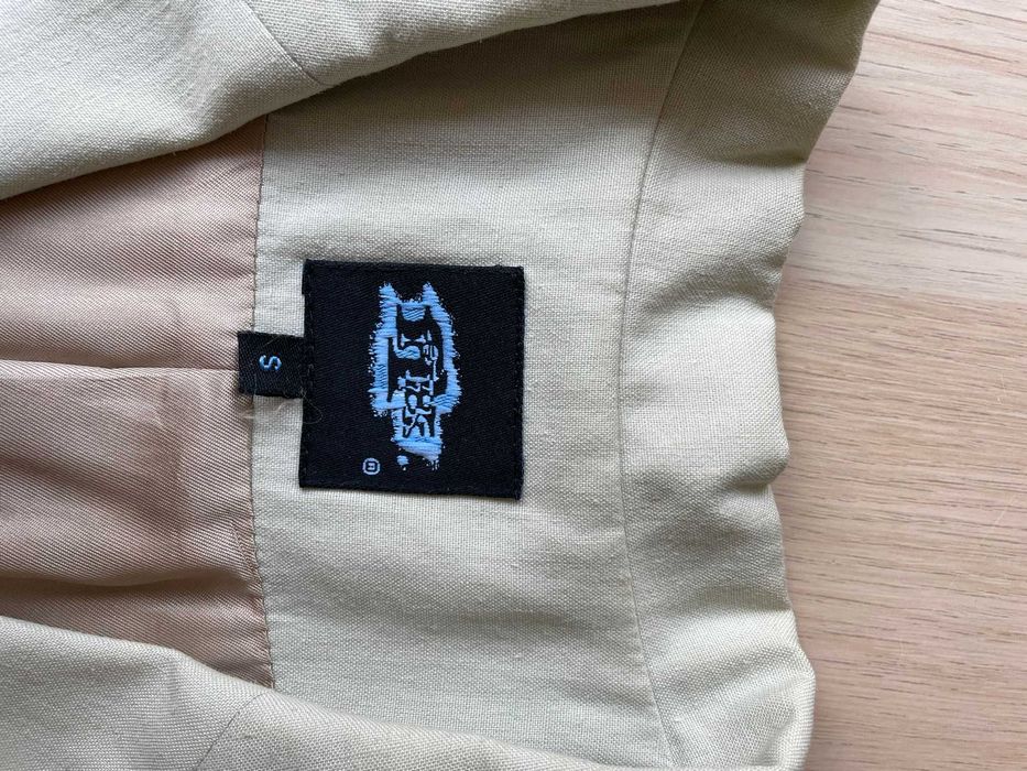 Conjunto blazer + calças + mini saia verde água