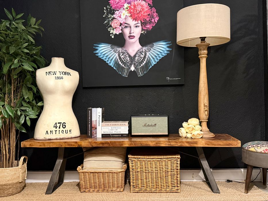 aparador mesa banco banqueta consola ferro industrial rustico