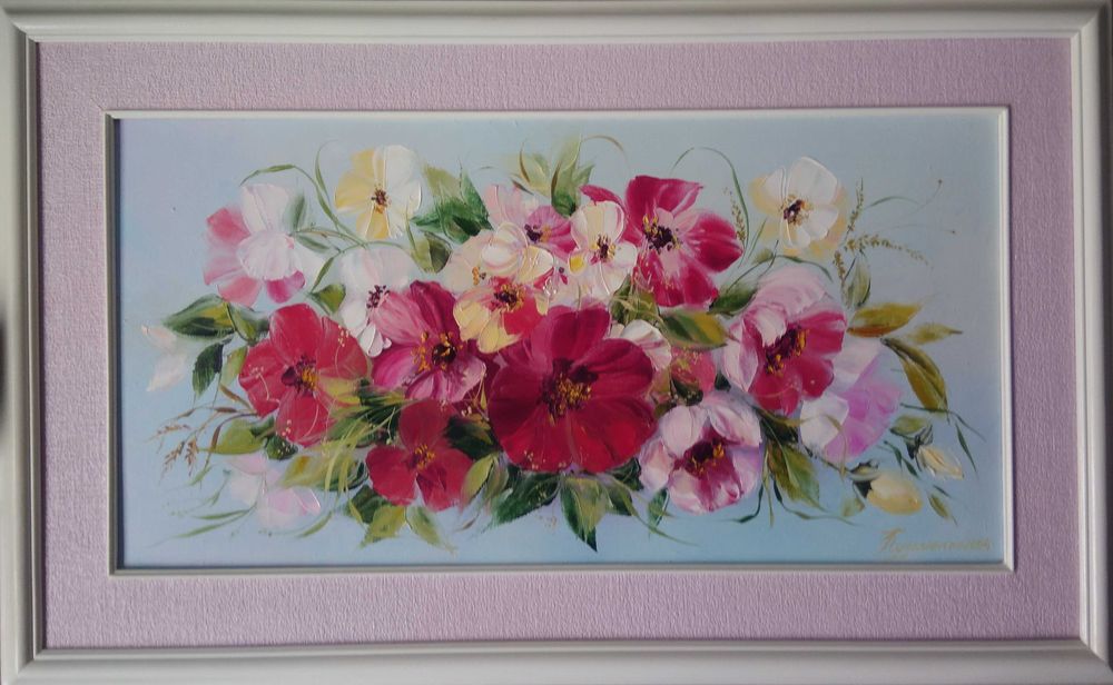 Магія квітів! картина олія полотно інтер'є  обмін на саджанці лохини