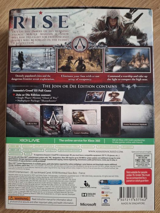 Assassin’s Creed III – Join or Die Edition Xbox 360 (SELADO)