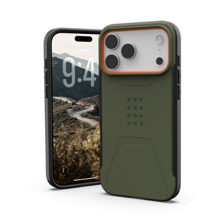 UAG Civilian MagSafe - etui do iPhone 17 Pro Max kompatybilne z MagSafe (olive/orange)