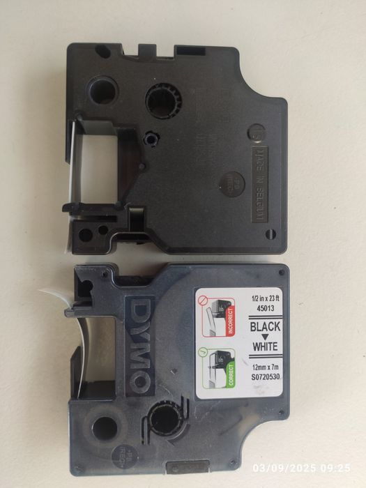 Dymo D1 Tape – 12 mm × 7 m – Black/White64730148015873121