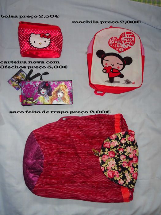 malas, mochilas, bolsas, carteiras, camisolas para mulher ou homem