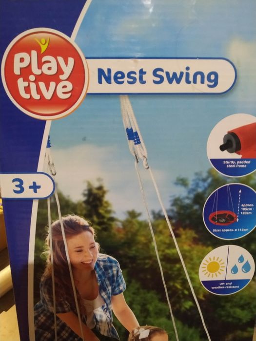 Huśtawka xxl BOCIANIE GNIAZDO 113cm OGRODOWA 150kg