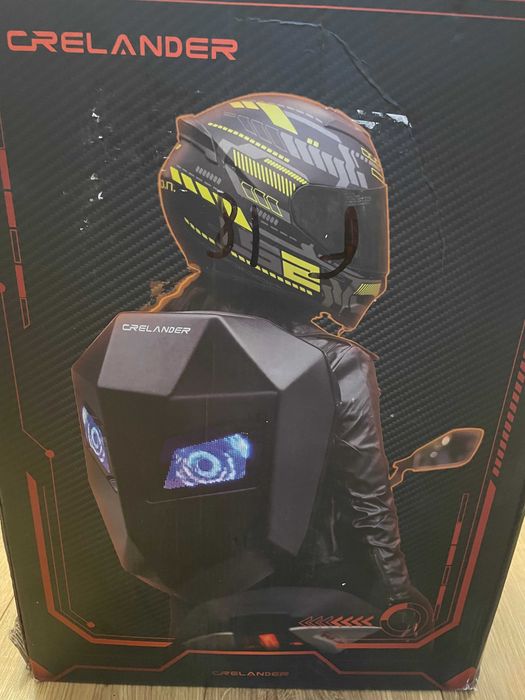 Plecak na kask Iron Man Oczy LED Ekran Pixel Art plecak Motocyklowy