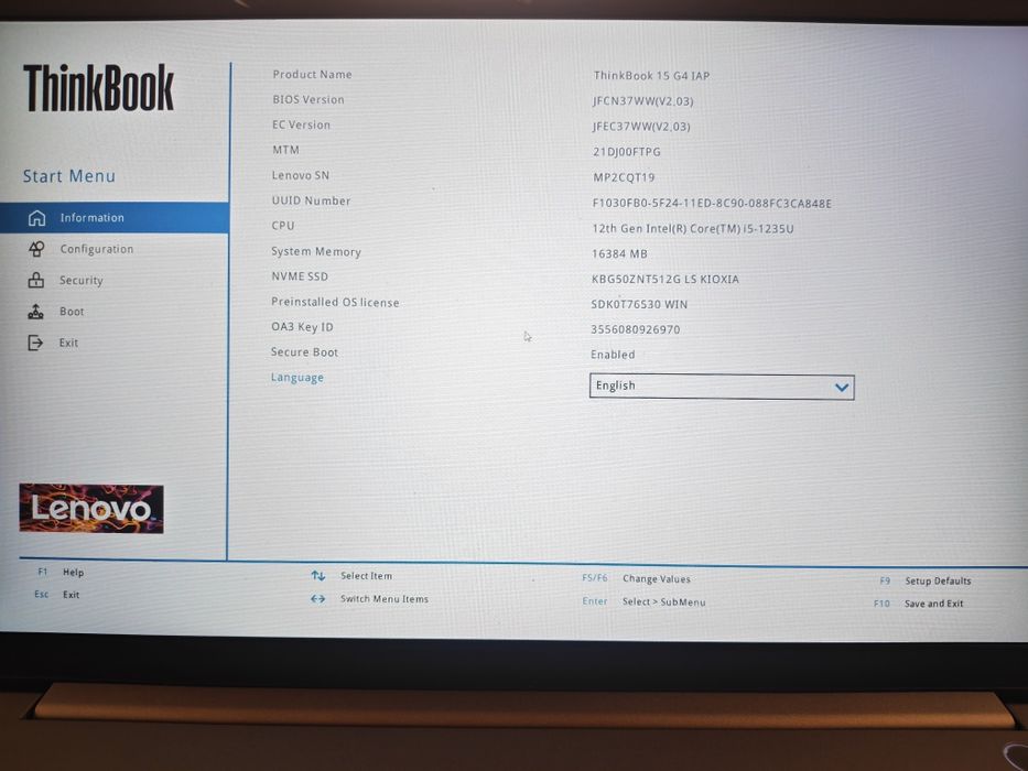 Portátil Lenovo Thinkbook i5 12th Gen