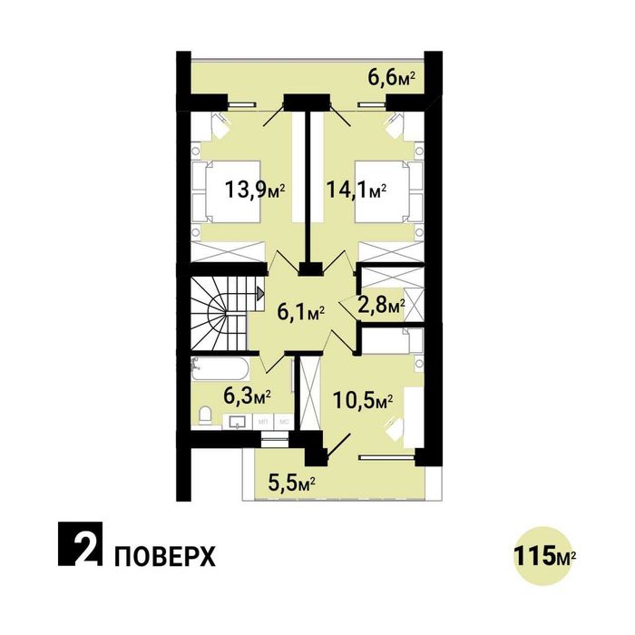 Продається дуплекс 120 м2 з гарним плануванням. Район Вовчинець