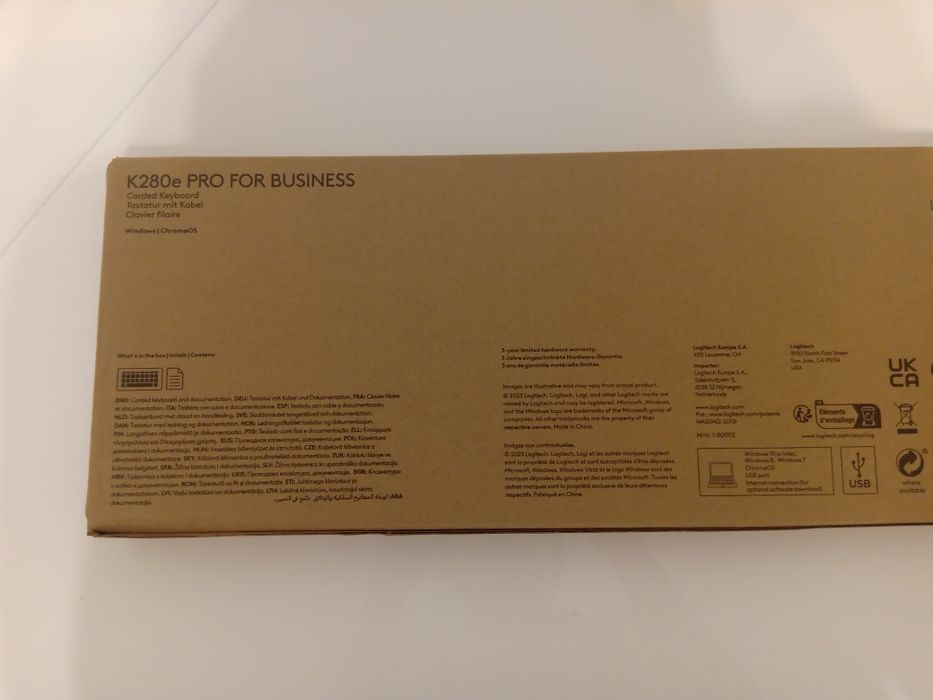 Logitech K280e Pro przewodowa klawiatura biznesowa do Windows, Linux