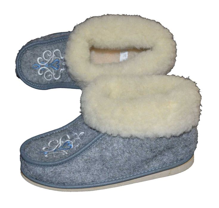 Wysokie bambosze filcowe ciepłe podeszwa z styrogumu rozm.40