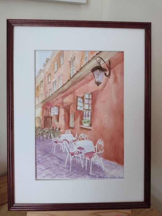 Akwarela "Ulica Grodzka, Lublin, Stare Miasto"