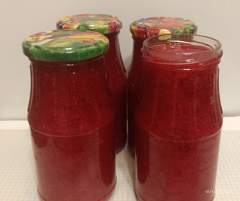 Калина червона  перетерта з цукром., 0,5 л