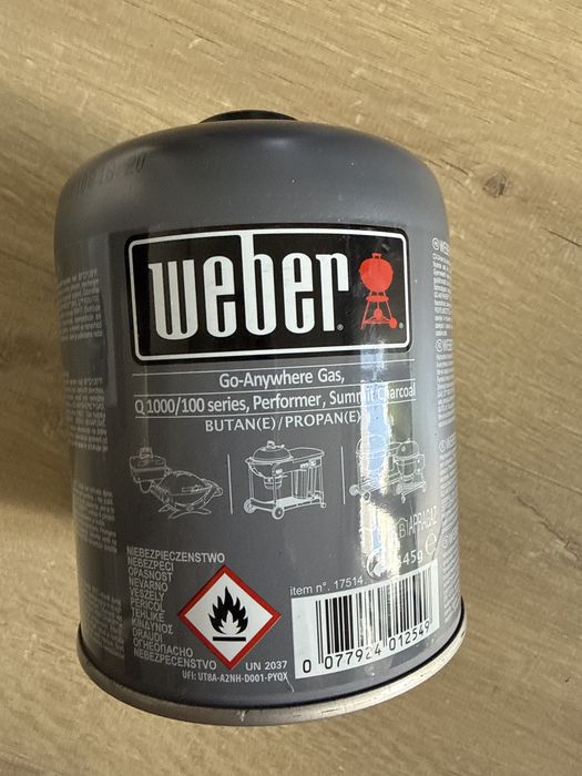 Butla gazowa, naboje do grilla Weber